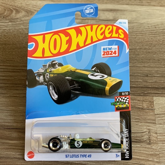 Hot Wheels 67 Lotus Type 49 HW Race Day Car Mainline Casting New  2024 Hotwheels - Picture 5 of 5